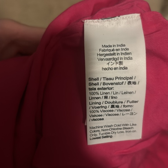 Vibrant Pink Sleeveless V-Neck Dress - Picture 2 of 3